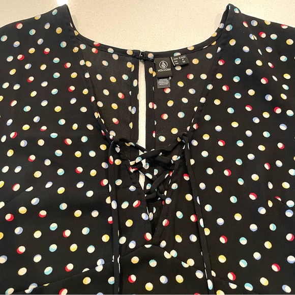 Volcom Colored Polka Dot Dress!! Cute with tapered waist! NWT! - Picture 6 of 12